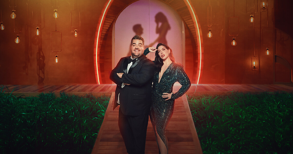 The hosts of 'Love Is Blind: Argentina' Wanda Nara and Darío Barassi.