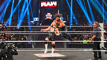 Seth Rollins in the ring against Bron Breakker during WWE RAW