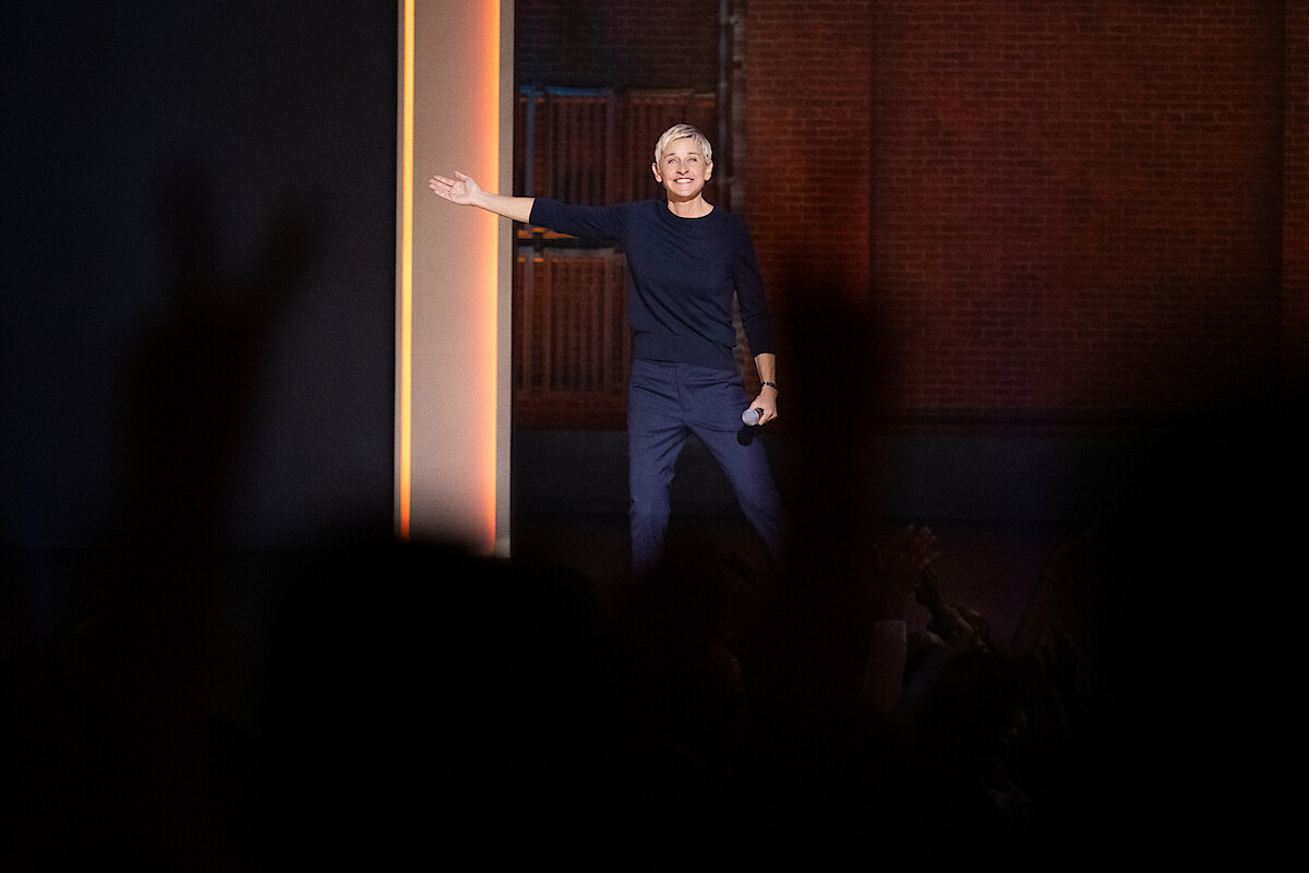 Ellen DeGeneres on stage.