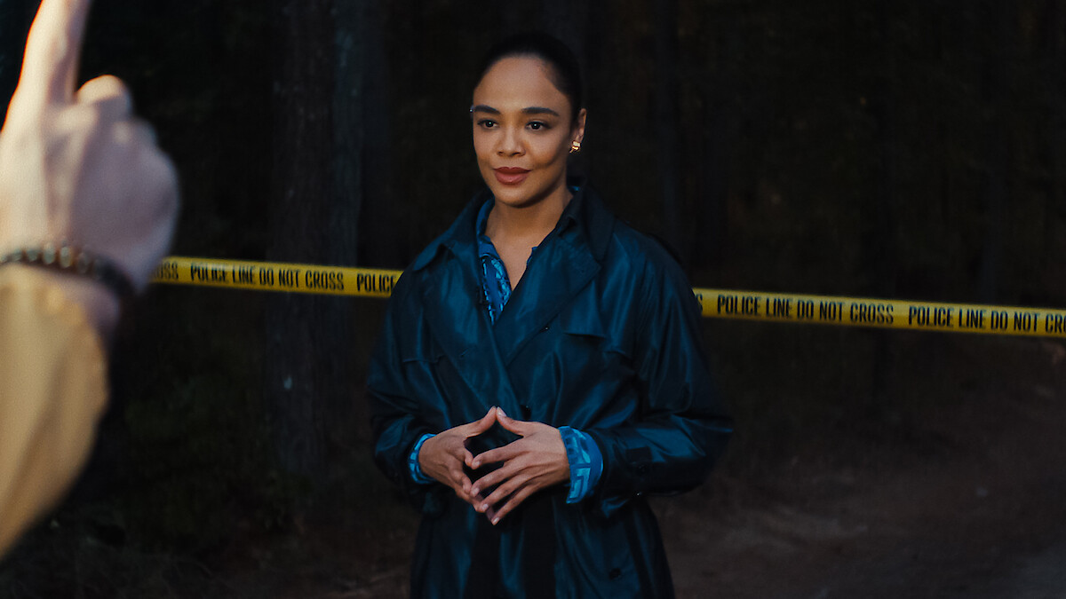 His & Hers. Tessa Thompson as Anna in Episode #101 of His & Hers. Cr. Courtesy of Netflix © 2025