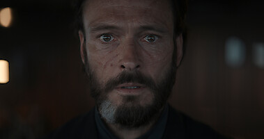 Man staring at camera