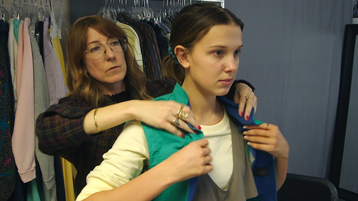 Millie Bobby Brown behind-the-scenes on the set of 'Stranger Things' Season 4.