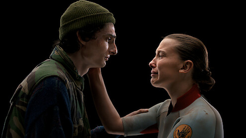 Finn Wolfhard as Mike Wheeler and Millie Bobby Brown as Eleven in 'Stranger Things 5'