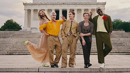 Jonathan Van Ness, Tan France, Antoni Porowski, Jeremiah Brent, and Karamo Brown.