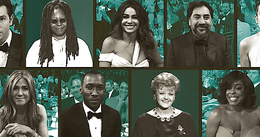 Whoopi Goldberg, Sofía Vergara, Javier Bardem, Jennifer Aniston, Mahershala Ali, Angela Lansbury, and Niecy Nash Betts
