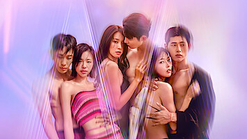 Kim Jae-jin, Kim Go-eun, Choi Mina-sue, Youn Hyun-jae, Kim Min-gee, and Song Seung-il pose as couples in 'Single's Inferno.'