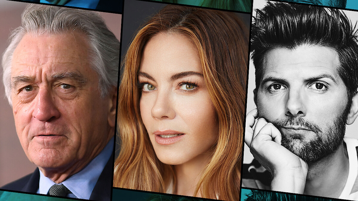 Robert De Niro, Michelle Monaghan, and Adam Scott.