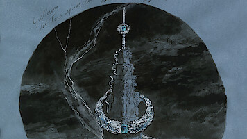Sketch for the ‘Frankenstein’ Tiffany & Co. window display.