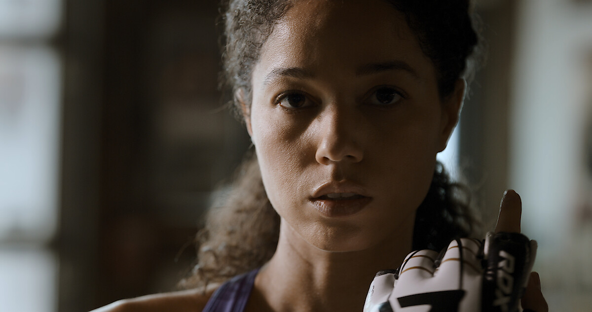 Close up of Nicole on Raising Dion