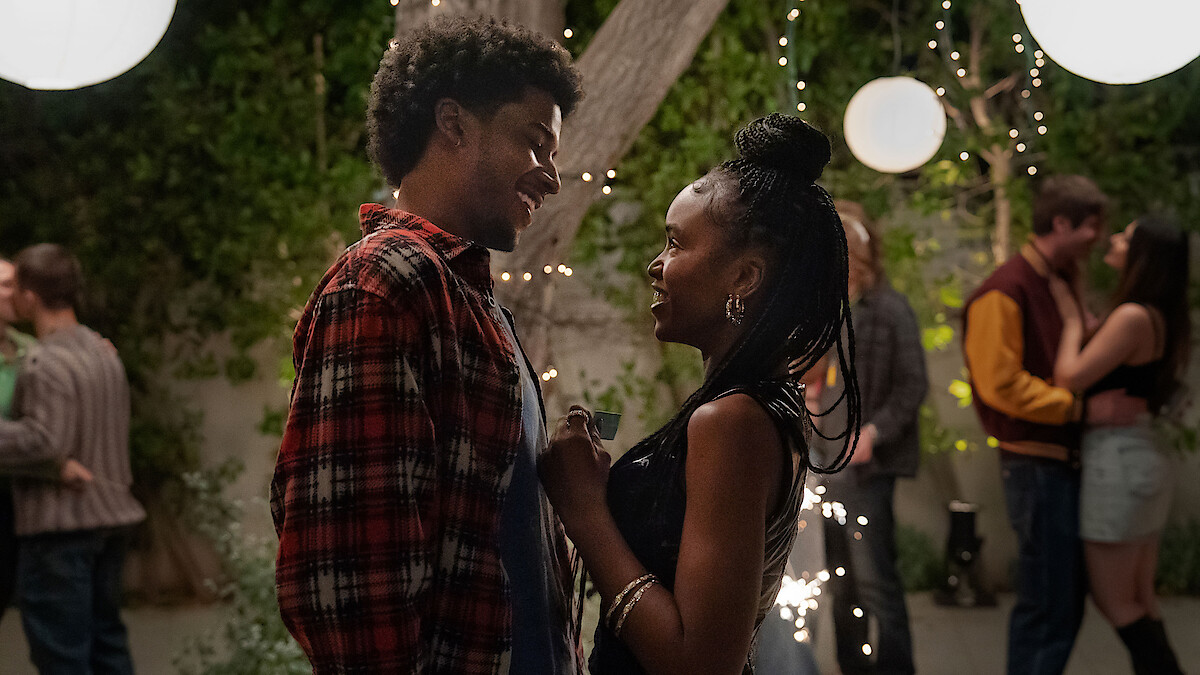 Michael Cooper Jr. as Justin Edwards and Lovie Simone as Keisha Clark in 'Forever' Season 1.