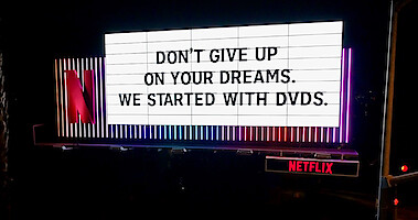 Netflix Billboard at night