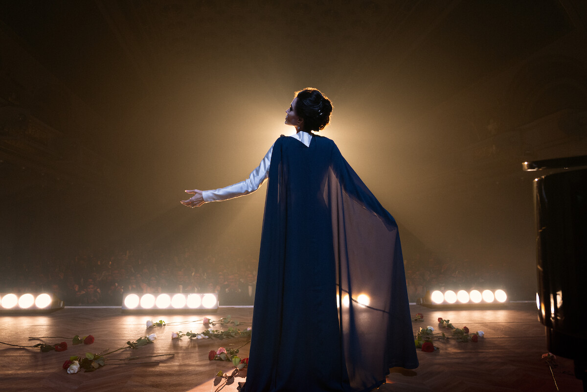 Angelina Jolie onstage as Maria Callas in ‘Maria’