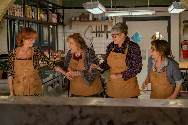 Susan Sarandon as Gia, Brenda Vaccaro as Antonella, Lorraine Bracco as Roberta and Talia Shire as Teresa in 'Nonnas'
