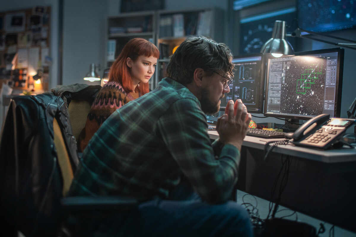 Jennifer Lawrence and Leonardo DiCaprio in 'Don't Look Up'