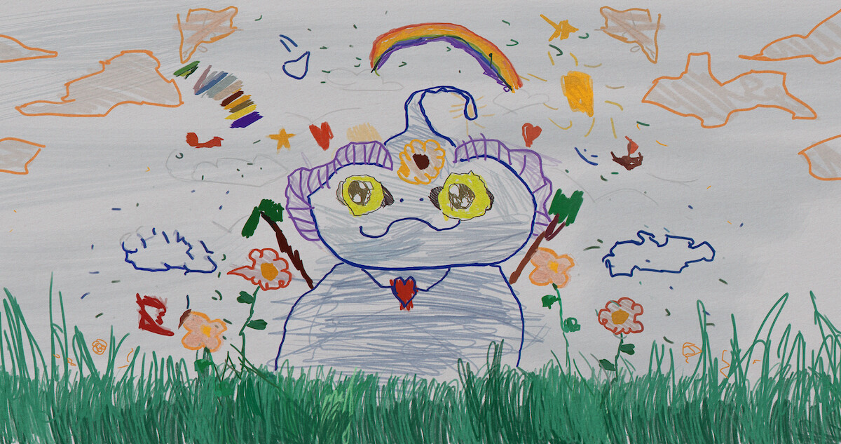 Desenho infantil retrata o filme A Fera do Mar