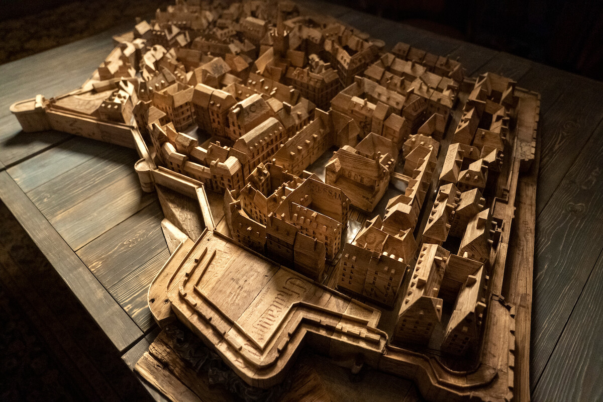 Wooden model of  Saint-Malo and Paris in All the Light We Cannot See.