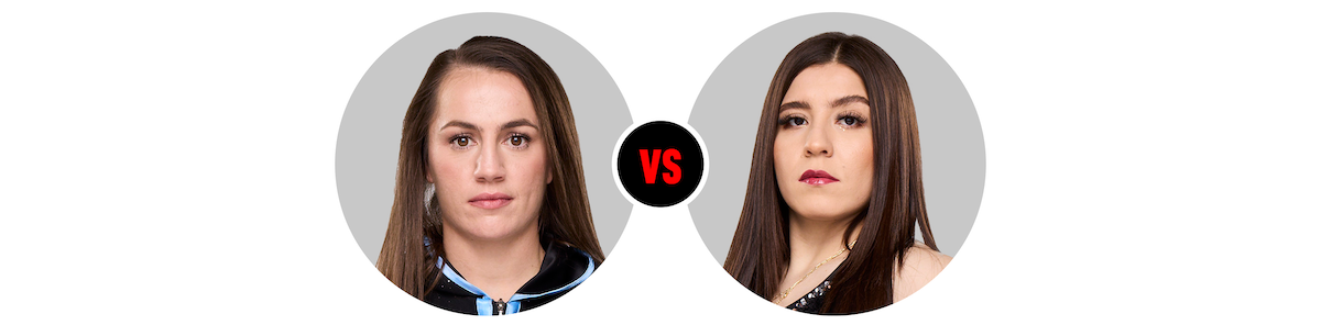 Ellie Scotney and Yamileth Mercado silo’d heads in individual circles