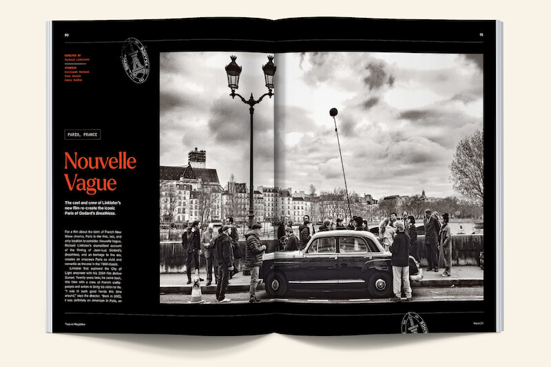 Issue spread of the locations of Nouvelle Vague
