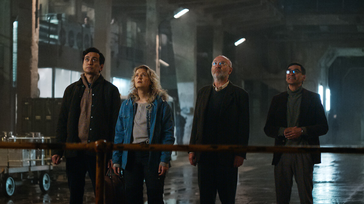 Kim Falck as Andreas Isaksen, Ine Marie Wilmann as Nora Tidemann, Jon Ketil Johnsen as Professor Møller and Duc Mai-The as Professor Wangel in ‘Troll 2’