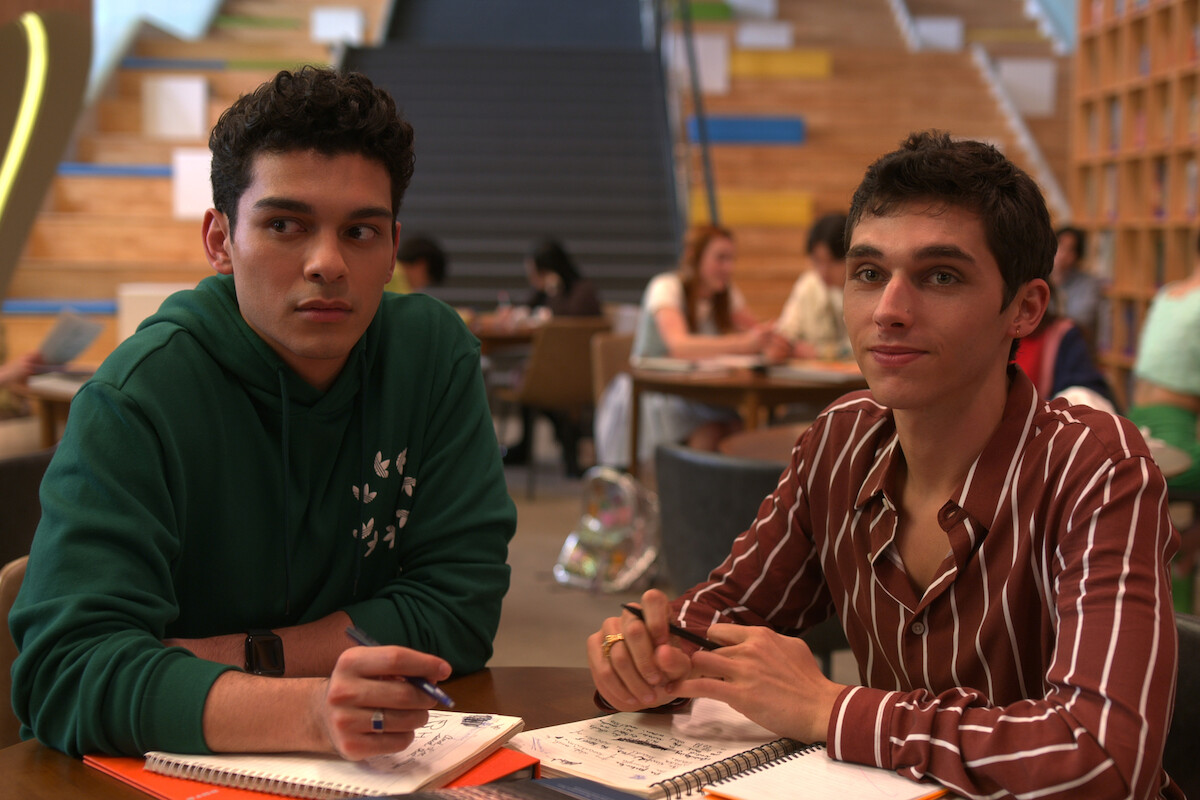 Anthony Keyvan as Q and Théo Augier as Florian in ‘XO, Kitty’ Season 1.