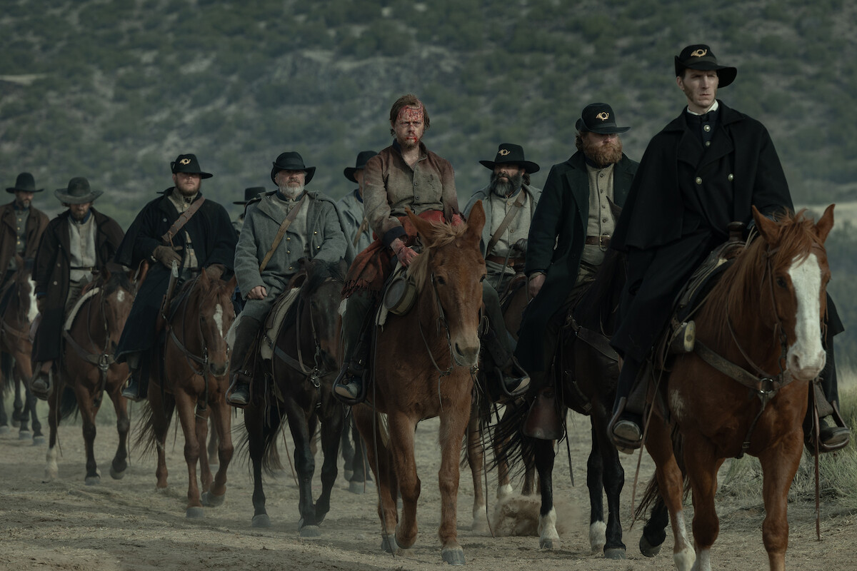 Dane DeHaan as Jacob Pratt and Alex Breaux as Wild Bill Hickman in ‘American Primeval’