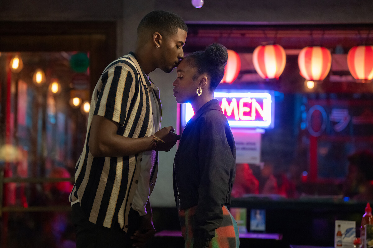 Michael Cooper Jr. as Justin Edwards and Lovie Simone as Keisha Clark in ‘Forever’