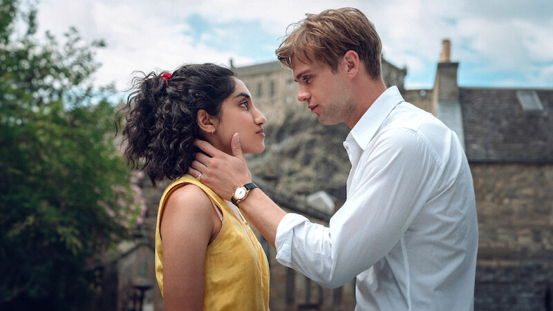Ambika Mod and Leo Woodall star in 'One Day'.