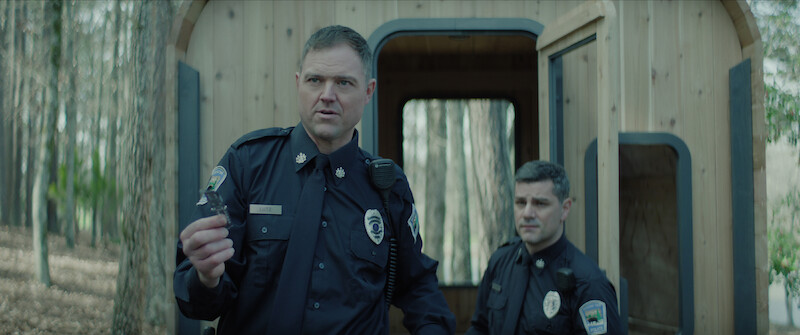 Dylan Taylor as Officer Lutz, Hamish Allan-Headley as Officer Wagner in 'The Madness'