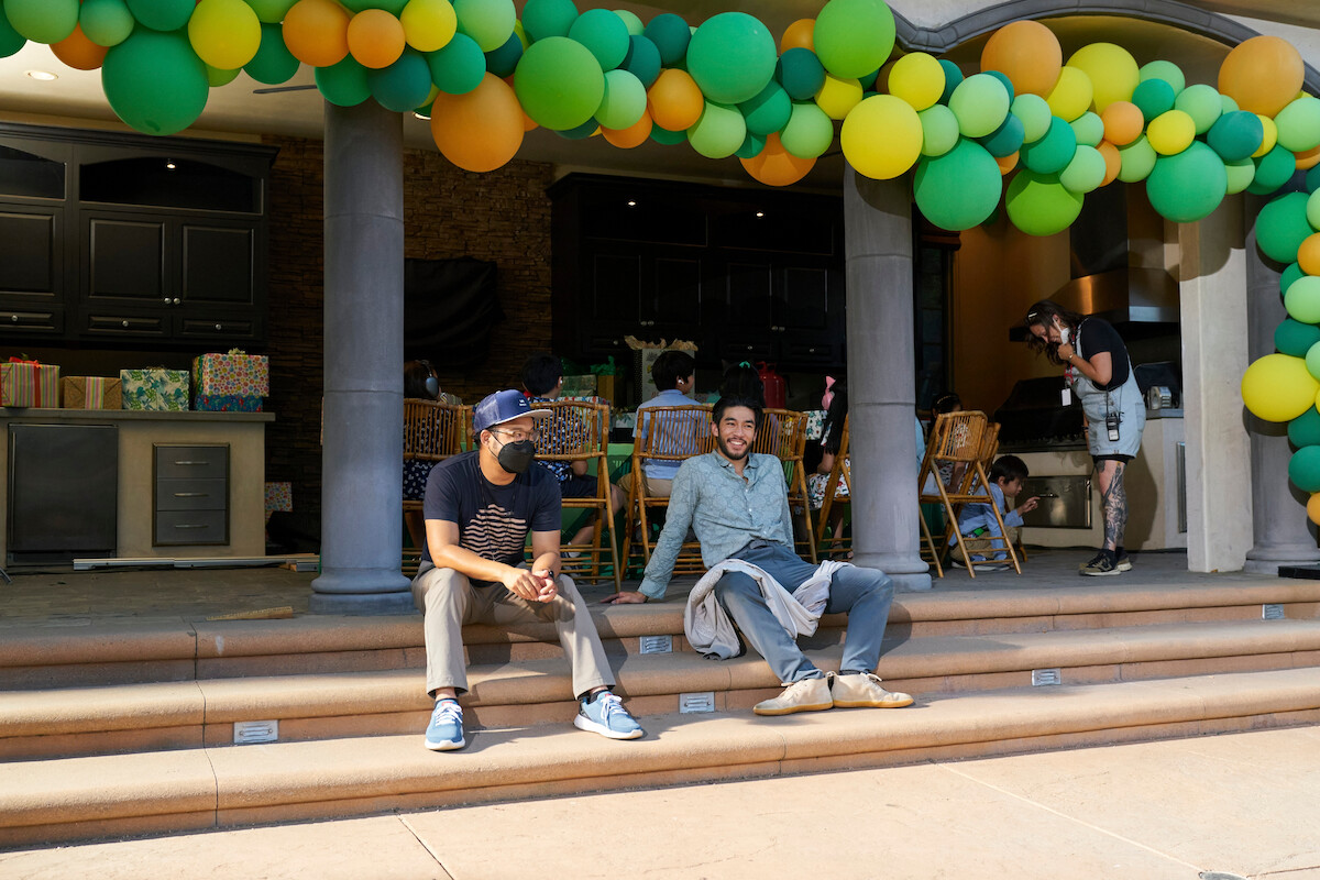 Director/Executive Producer Kevin Tancharoen, Justin Chien as Charles Sun in Episode 102 of ‘The Brothers Sun.’
