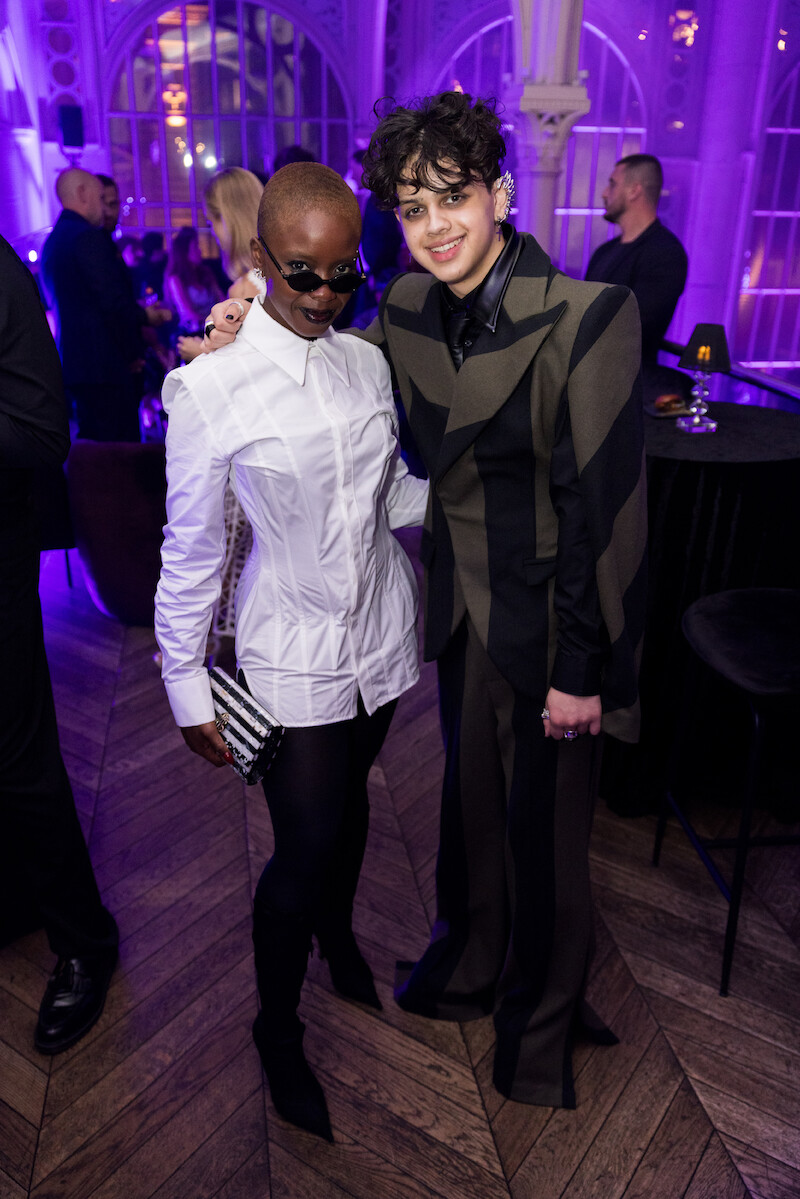 Joy Sunday and Isaac Ordonez attend the afterparty for the global premiere of Netflix's 'Wednesday' Season 2, Part 1