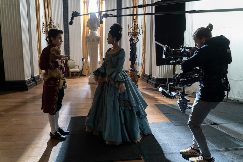Sam Clemmett as Young Brimsley, India Amarteifio as Young Queen Charlotte