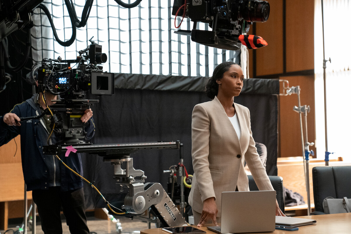 Yaya DaCosta as Andrea Freemann in ‘The Lincoln Lawyer’ Season 2 behind the scenes.