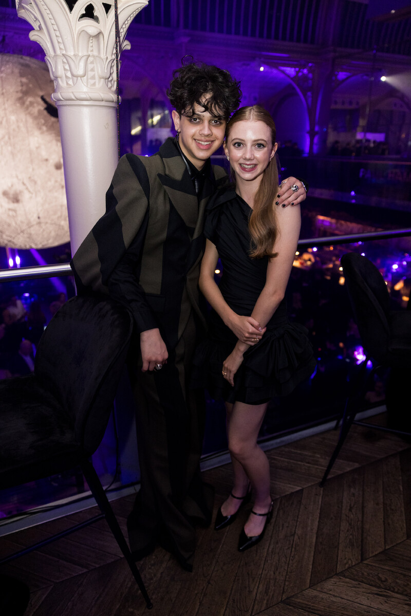 Isaac Ordonez and Evie Templeton attend the afterparty for the Gglobal premiere of Netflix's 'Wednesday' Season 2, Part 1.