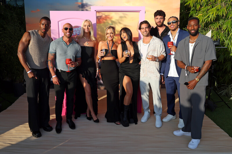 Nigel, Izzy, Elys, Micah, Alara, Chris, Justin, Bryton, and Kaz from Perfect Match Season 2.