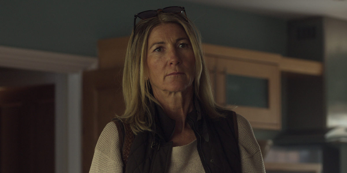 Eve Best as Carol Middleton in The Crown Season 6.