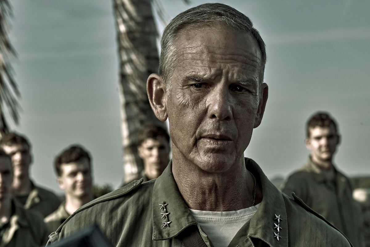 Peter Berg as General Buckner in ‘The Mosquito Bowl’