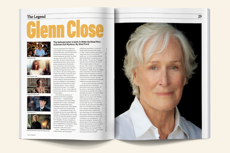 Issue spread of a Glenn Close profile