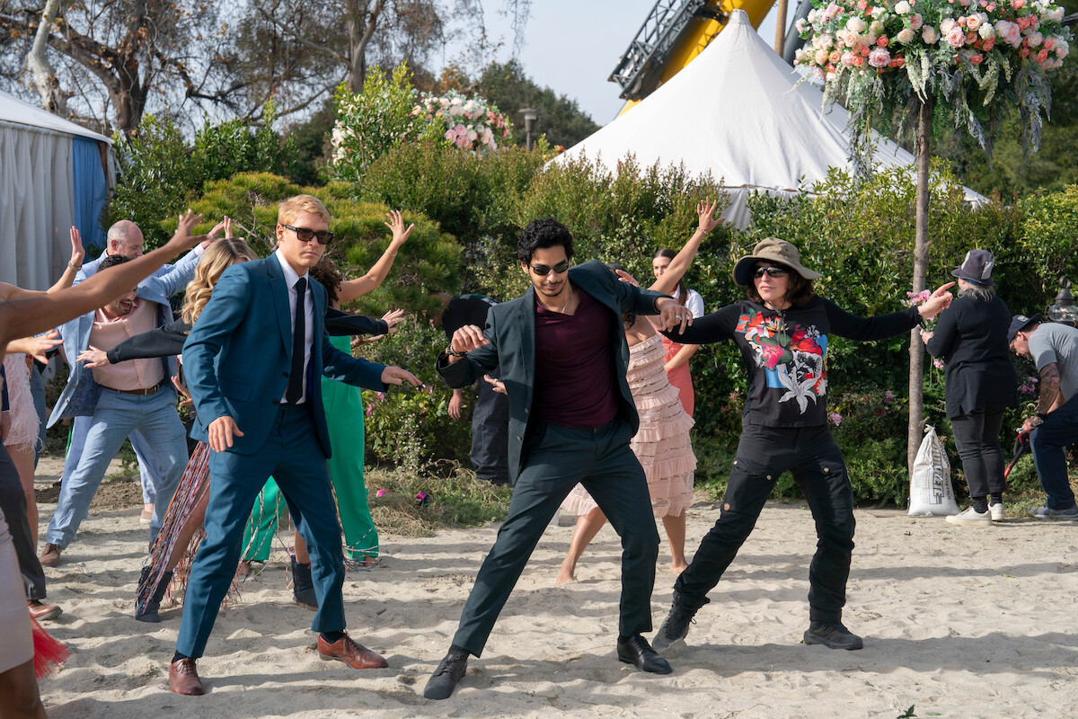 The cast dancing in ‘The Perfect Couple’ opening credits scene