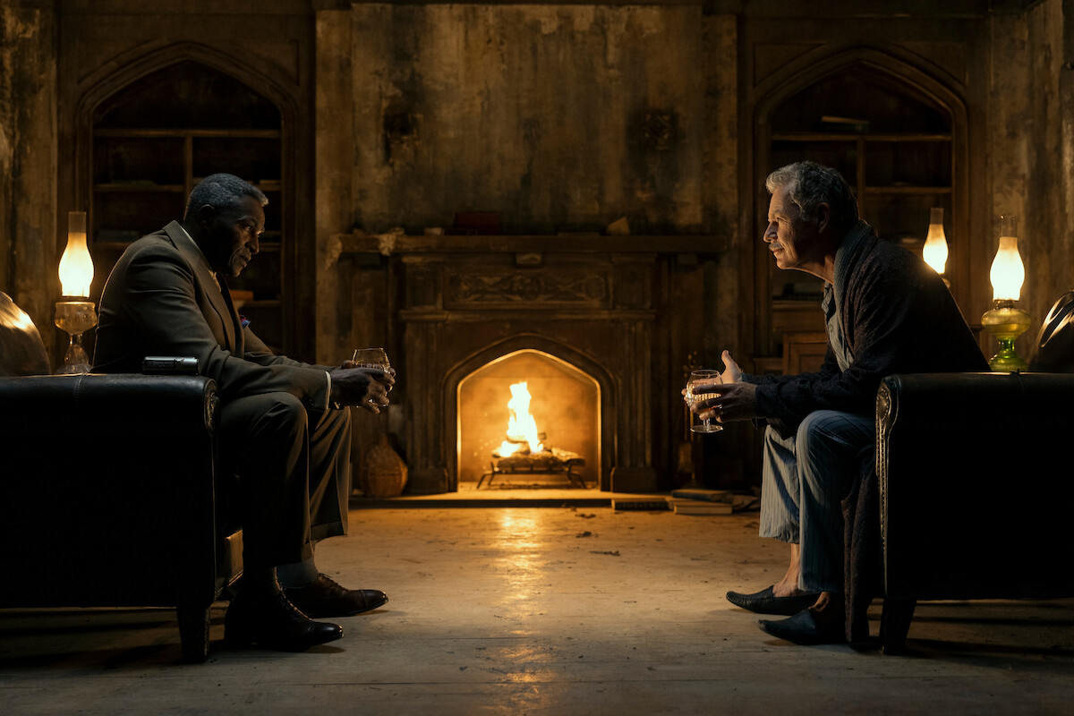 Carl Lumbly as C. Auguste Dupin and Bruce Greenwood as Roderick Usher in Episode 1 of ‘The Fall of the House of Usher.’