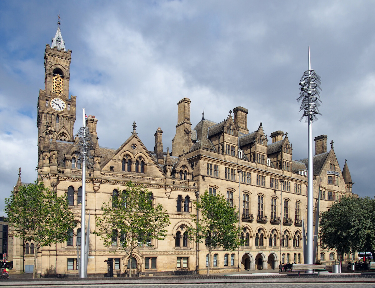 Bradford City Hall in England, a filming location for 'Peaky Blinders'