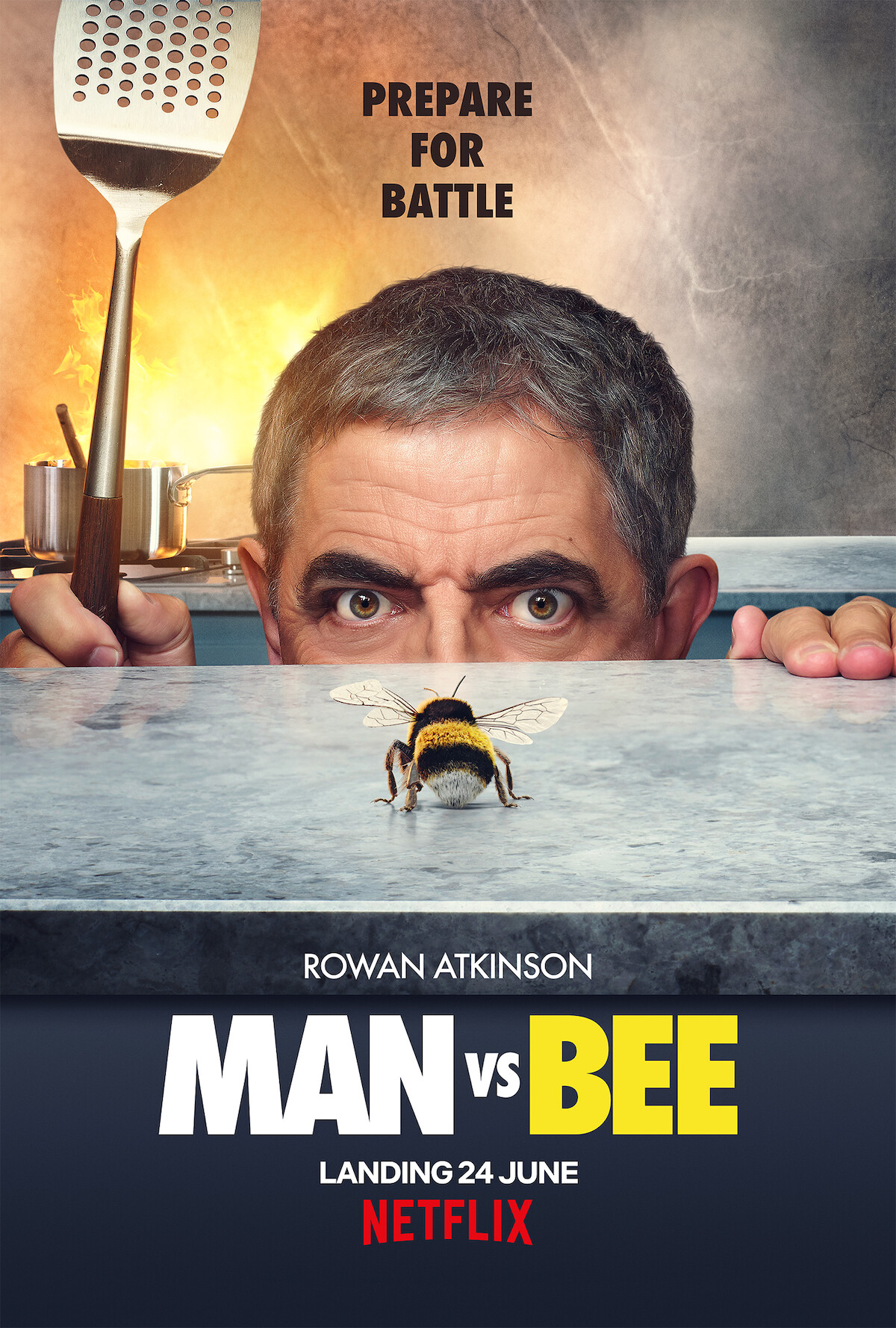 Rowan Atkinson Goes to Battle in ‘Man Vs Bee’