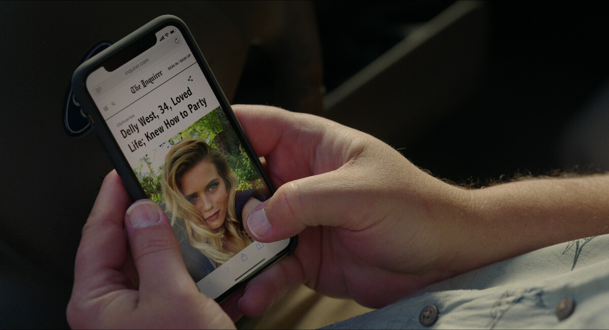Abbey Lee as Delly West in ‘Florida Man’ Season 1.
