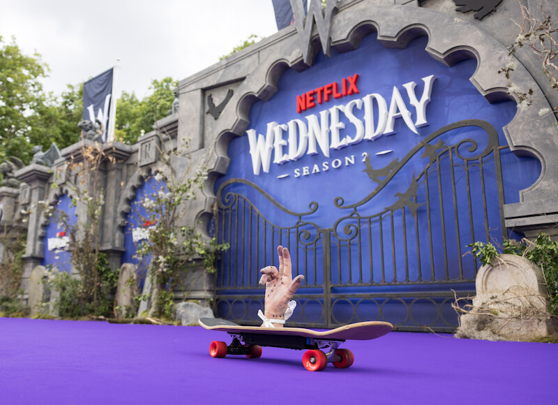 Thing attends the global premiereof 'Wednesday' Season 2, Part 1.