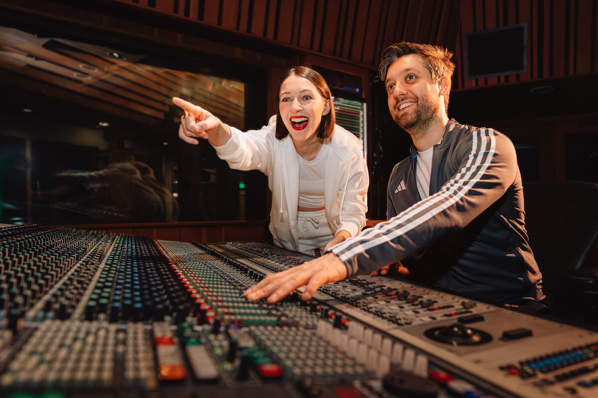 One Piece composers Sonya Belousova and Giona Ostinelli.