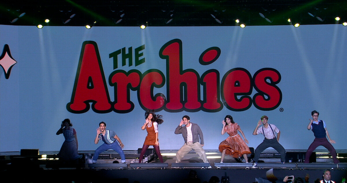 The cast of The Archies perform live at Tudum the Event 2023.
