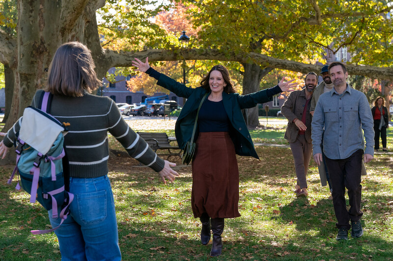 Tina Fey as Kate, Marco Calvani as Claude, Colman Domingo as Danny, and Will Forte as Jack in 'The Four Seasons'.