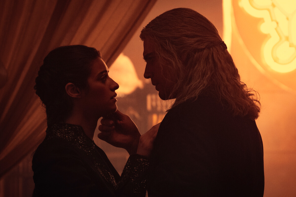 Anya Chalotra as Yennefer of Vengerberg and Henry Cavill as Geralt of Rivia in Season 2 of 'The Witcher'.