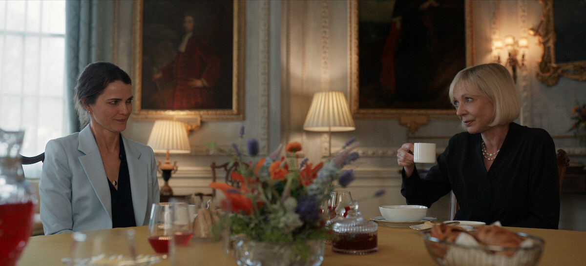 Keri Russell as Kate Wyler and Allison Janney as Grace Penn in ‘The Diplomat’ Season 2, Episode 6.
