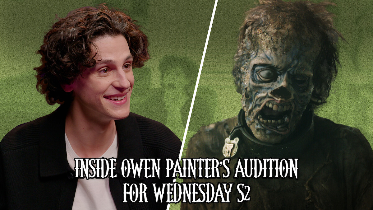 Owen Painter and Slurp in 'Wednesday' Season 2.