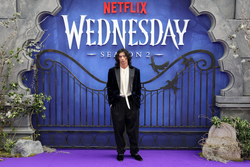 Noah Taylor attends the global premiere of 'Wednesday' Season 2, Part 1.